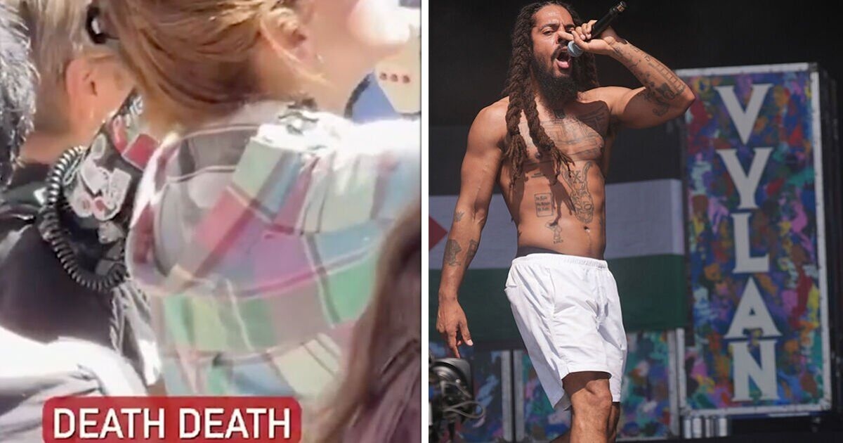 Filistin Eylemi destekçisi Bob Vylan'ın Glastonbury tezahüratını taklit ederken yakalandı