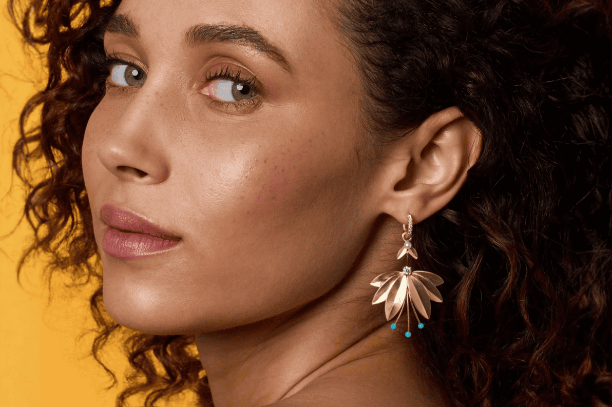 Editor Pick: Irene Neuwirth Golden Blossom Short Vine Earrings in 18k Gold