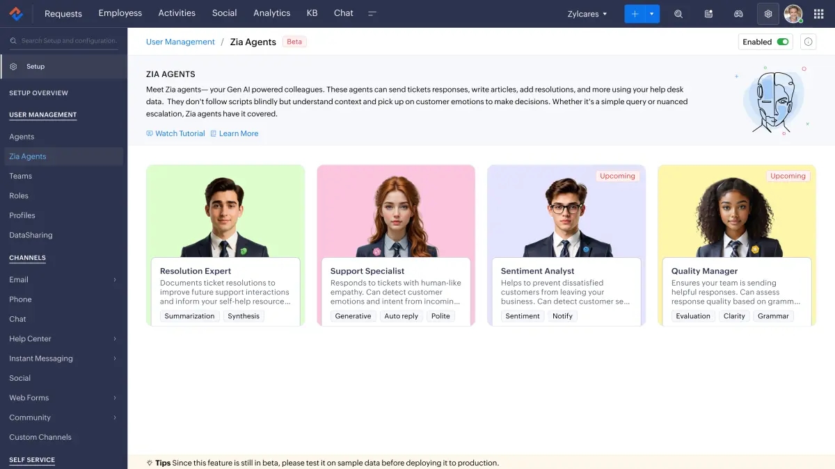 Zoho, her ölçekteki işletmeye yönelik ücretsiz özelliklerle kendi yapay zeka dilini kullanıma sunuyor