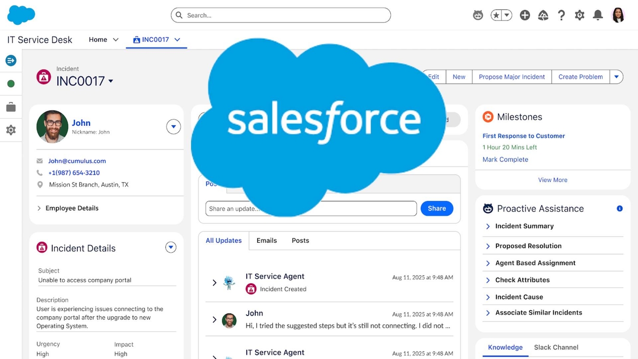 Salesforce stellt Agentforce IT Service vor und revolutioniert die Mitarbeiterunterstützung mit KI