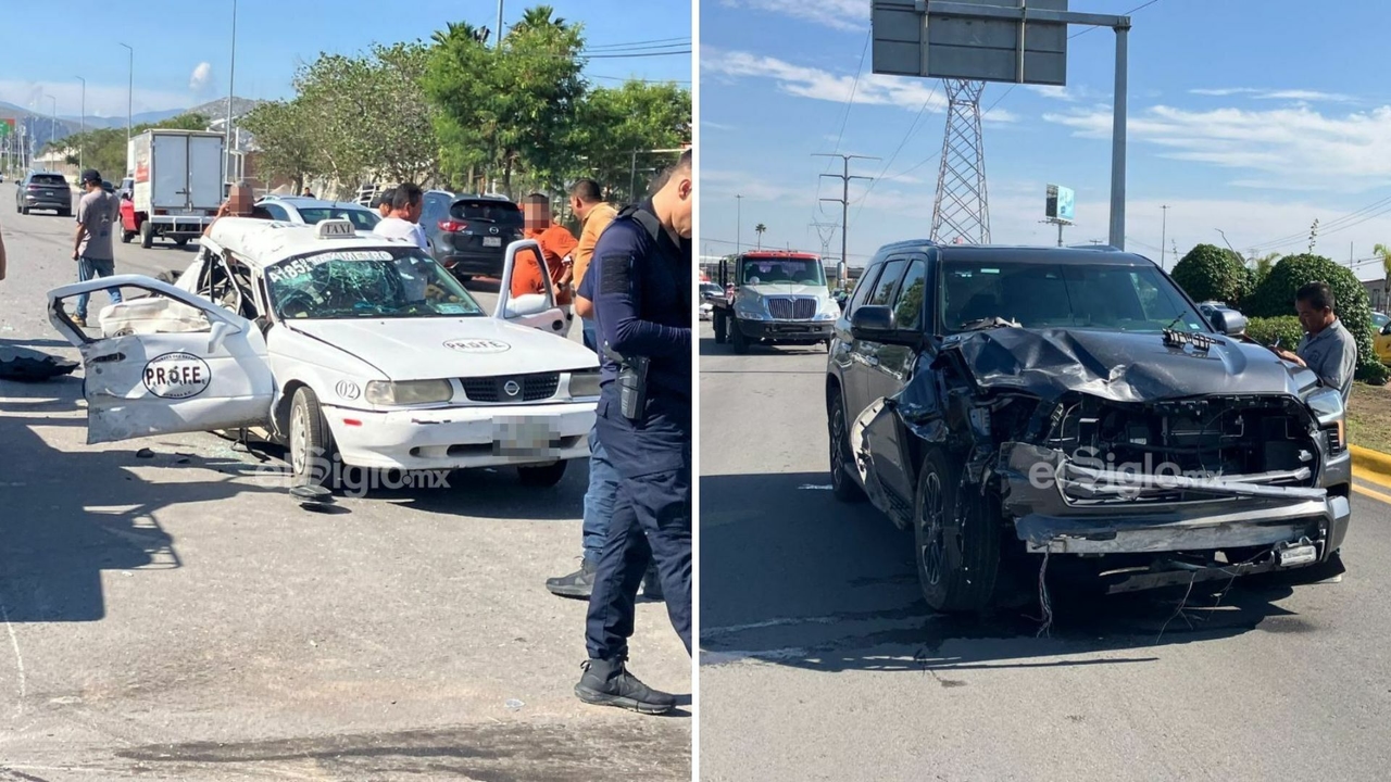 Woman dies after serious traffic accident in Gómez Palacio; she was traveling in a taxi with her husband.