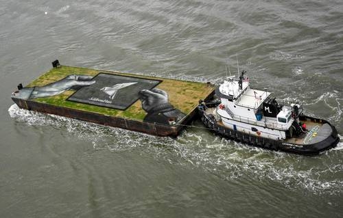 Arte flotante en NY
