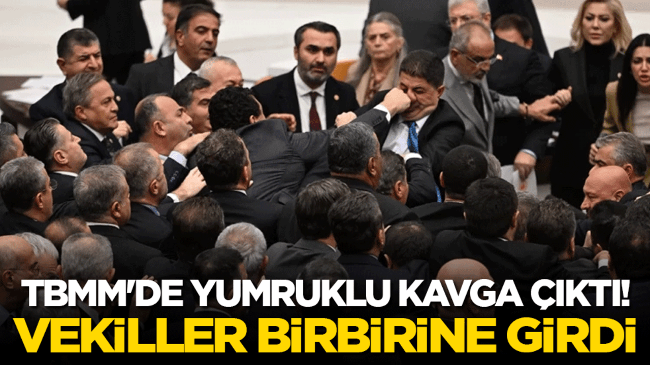 TBMM'de yumruklu kavga çıktı! Vekiller birbirine girdi